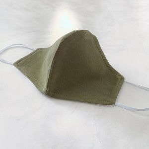 Handmade Olive Green Face Mask